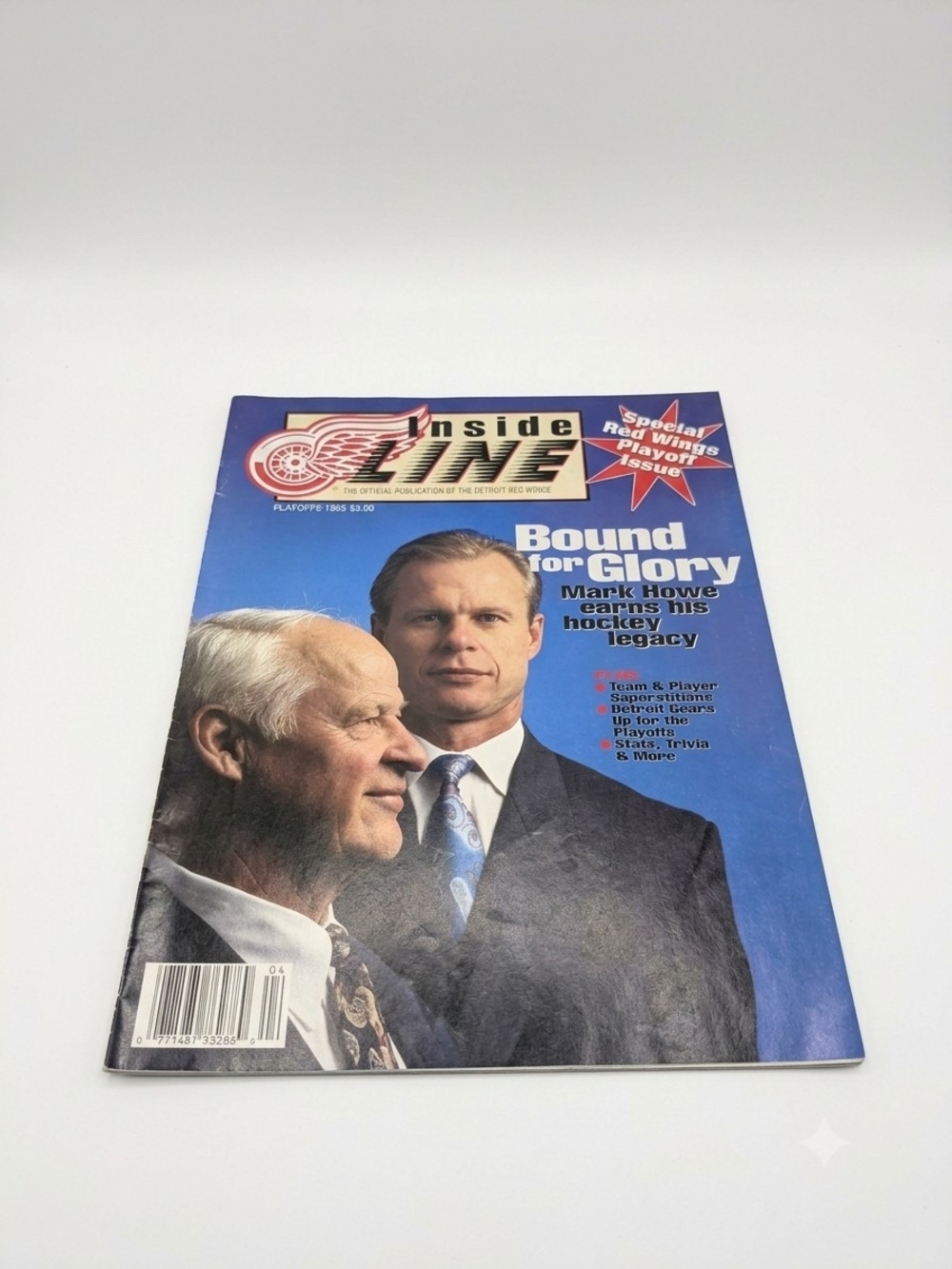 1995 Detroit Red Wings "Inside Line" Magazine Playoffs Issue - Mark Gordie Howe